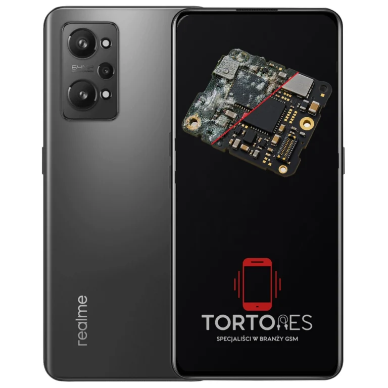 Realme GT Neo 2 z ilustracją zalania - czyszczenie po zalaniu