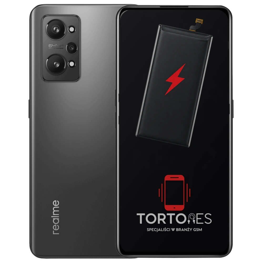 Realme GT Neo 2 z ilustracją baterii - wymiana baterii