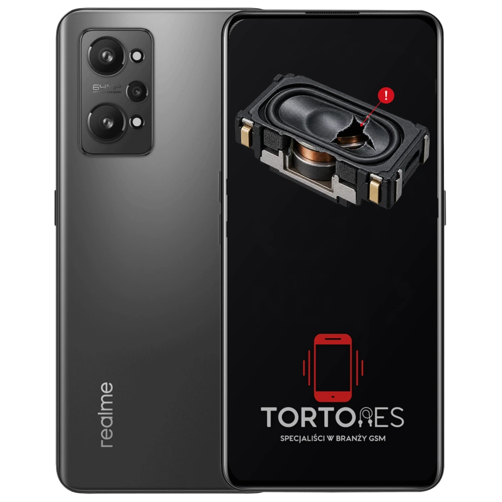 Realme GT Neo 2 z symbolem głośnika multimedialnego - wymiana głośnika multimedialnego