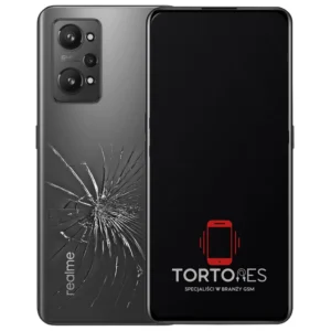 Realme GT Neo 2 z ilustracją pękniętej tylnej klapki - wymiana zbitej klapki