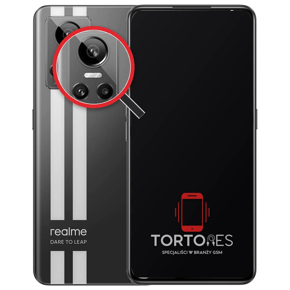 Realme GT Neo 3 150W z lupą na tylnych aparatach - wymiana tylnej kamery