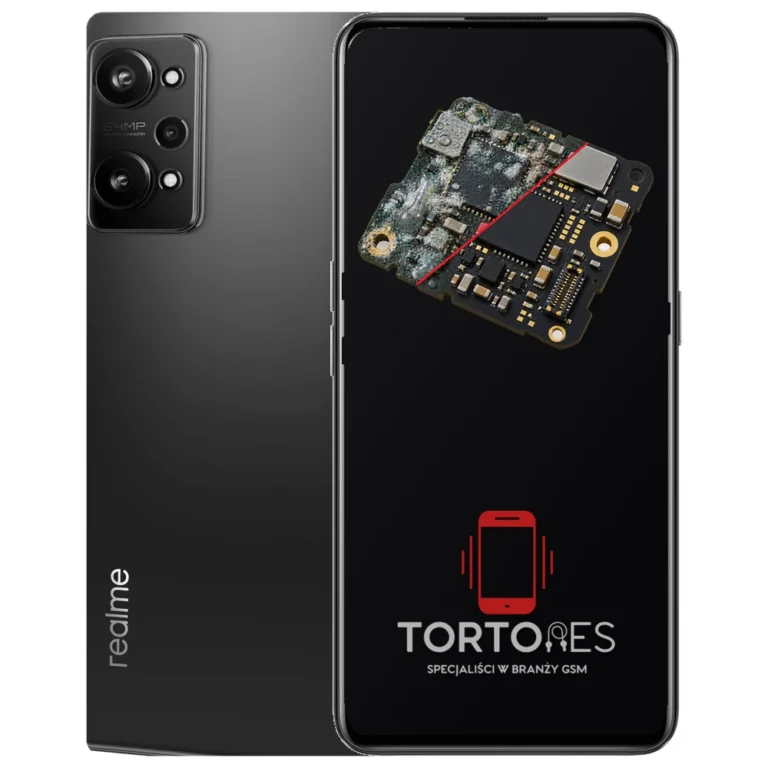 Realme GT Neo 3T z ilustracją zalania - czyszczenie po zalaniu