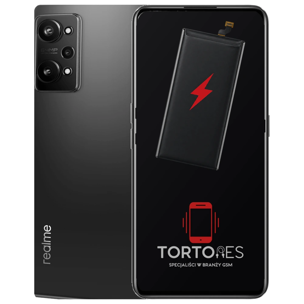 Realme GT Neo 3T z ilustracją baterii - wymiana baterii