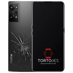 Realme GT Neo 3T z ilustracją pękniętej tylnej klapki - wymiana zbitej klapki