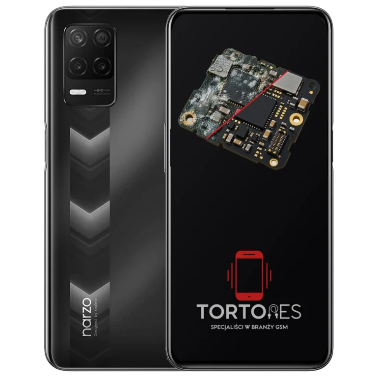 Realme Narzo 30 5G z ilustracją zalania - czyszczenie po zalaniu