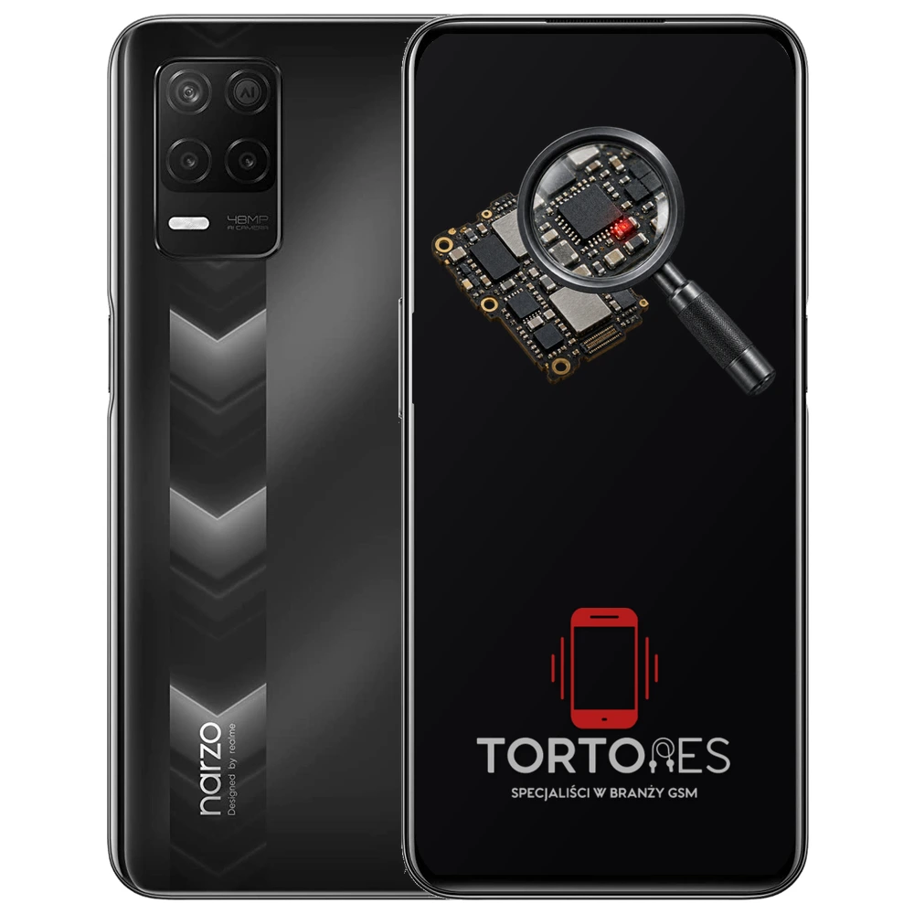 Realme Narzo 30 5G z symbolem diagnostyki - diagnoza telefonu
