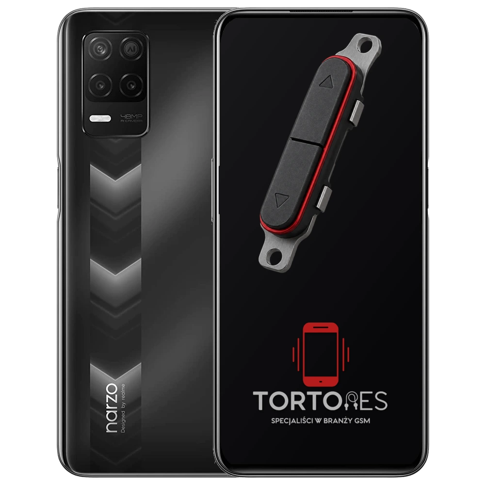 Realme Narzo 30 5G z symbolem przycisków - naprawa przycisków włączania i głośności