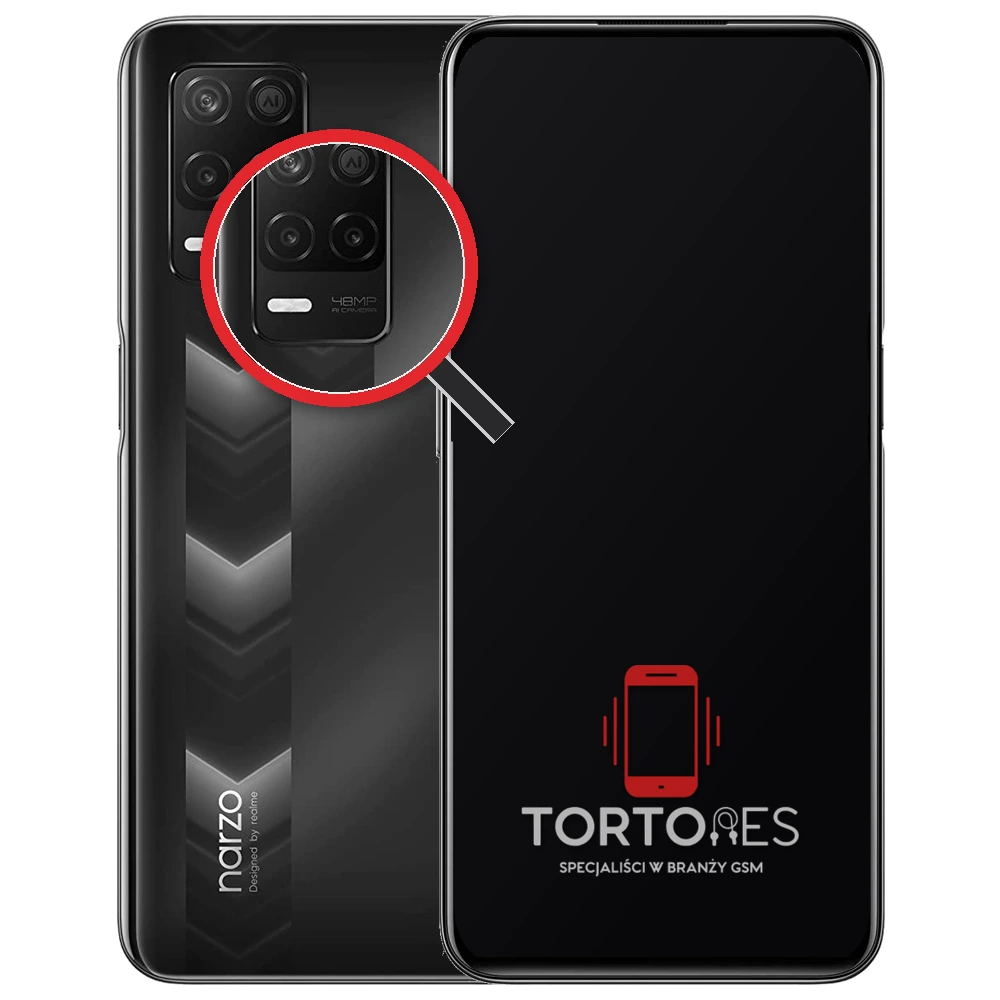 Realme Narzo 30 5G z lupą na tylnych aparatach - wymiana tylnej kamery