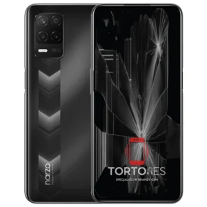 Realme Narzo 30 5G z ilustracją pękniętego wyświetlacza - wymiana zbitego wyświetlacza