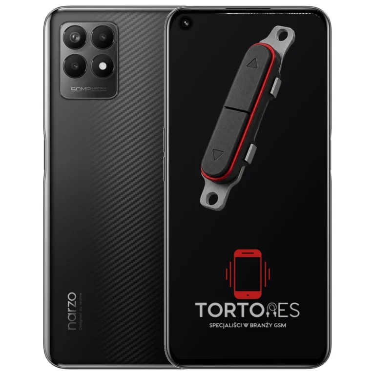 Realme Narzo 50 4G z symbolem przycisków - naprawa przycisków włączania i głośności