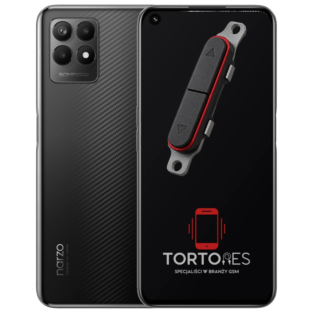 Realme Narzo 50 4G z symbolem przycisków - naprawa przycisków włączania i głośności