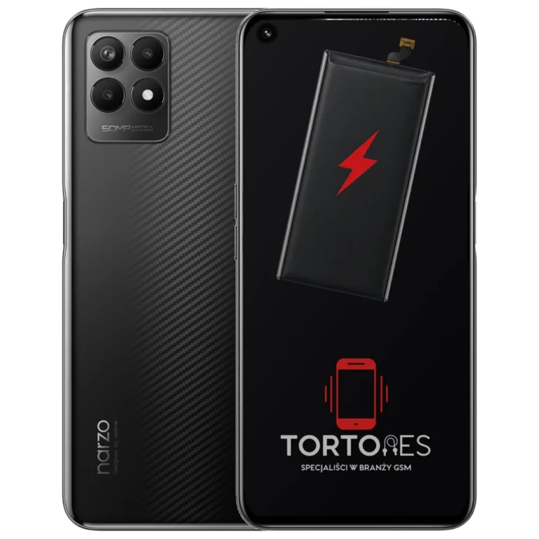 Realme Narzo 50 4G z ilustracją baterii - wymiana baterii