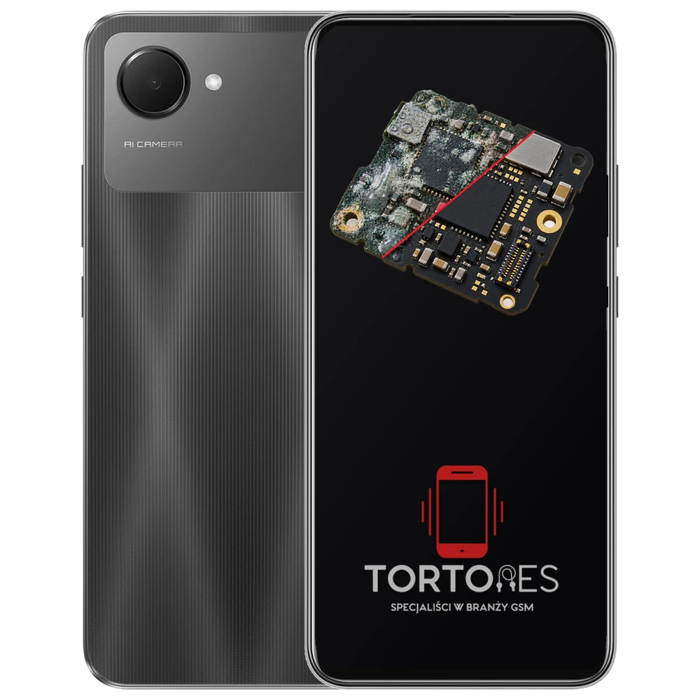 Realme Narzo 50i Prime z ilustracją zalania - czyszczenie po zalaniu