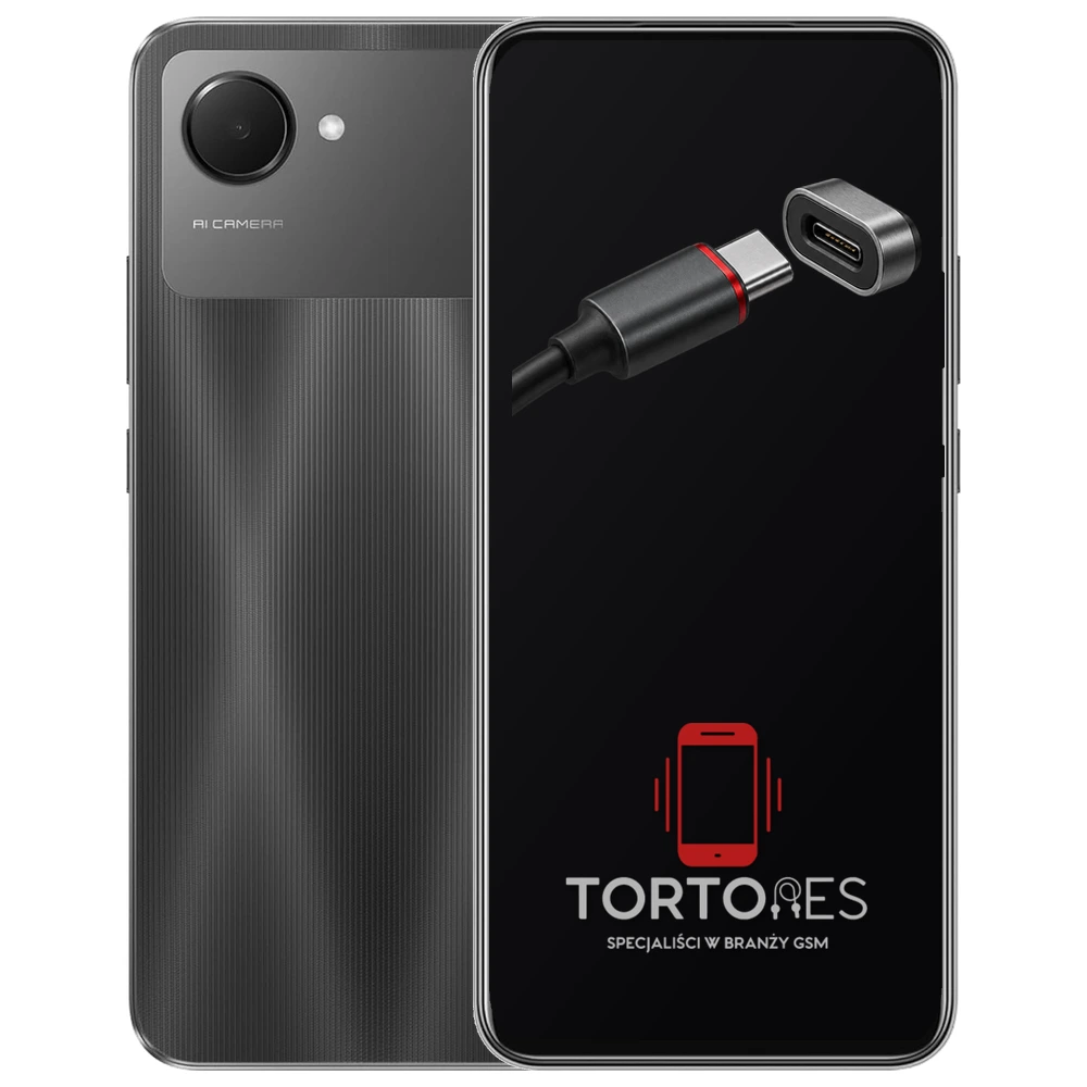 Realme Narzo 50i Prime z ilustracją złącza ładowania - naprawa złącza ładowania