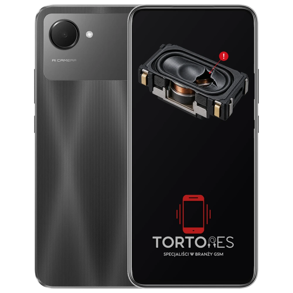 Realme Narzo 50i Prime z symbolem głośnika multimedialnego - wymiana głośnika multimedialnego