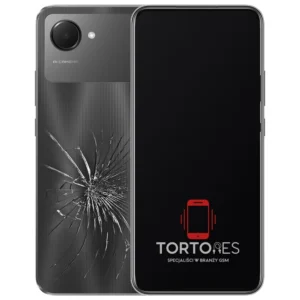 Realme Narzo 50i Prime z ilustracją pękniętej tylnej klapki - wymiana zbitej klapki