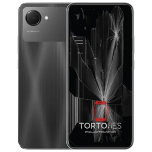 Realme Narzo 50i Prime z ilustracją pękniętego wyświetlacza - wymiana zbitego wyświetlacza