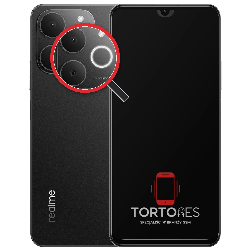 Realme Note 70T z lupą na tylnych aparatach - wymiana tylnej kamery