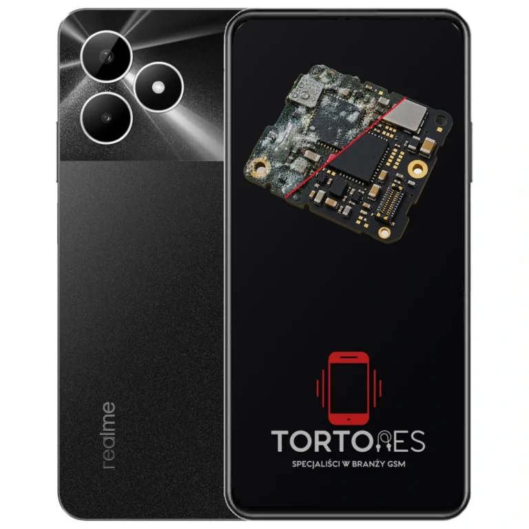 Realme Note 50 z ilustracją zalania - czyszczenie po zalaniu