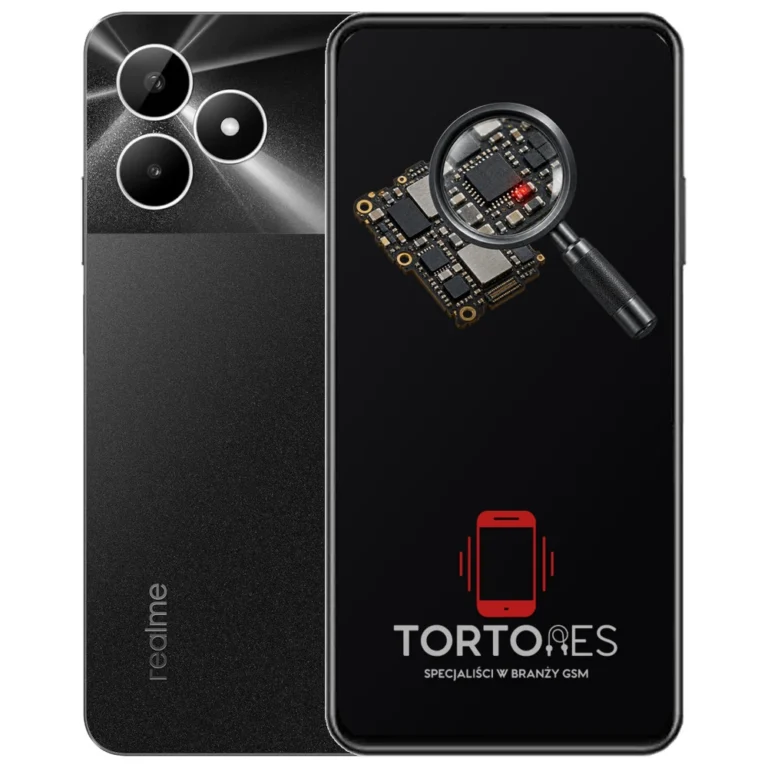 Realme Note 50 z symbolem diagnostyki - diagnoza telefonu