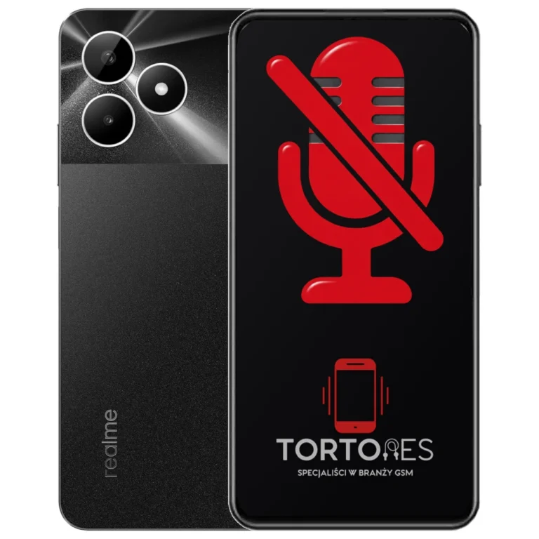 Realme Note 50 z symbolem mikrofonu - naprawa mikrofonu