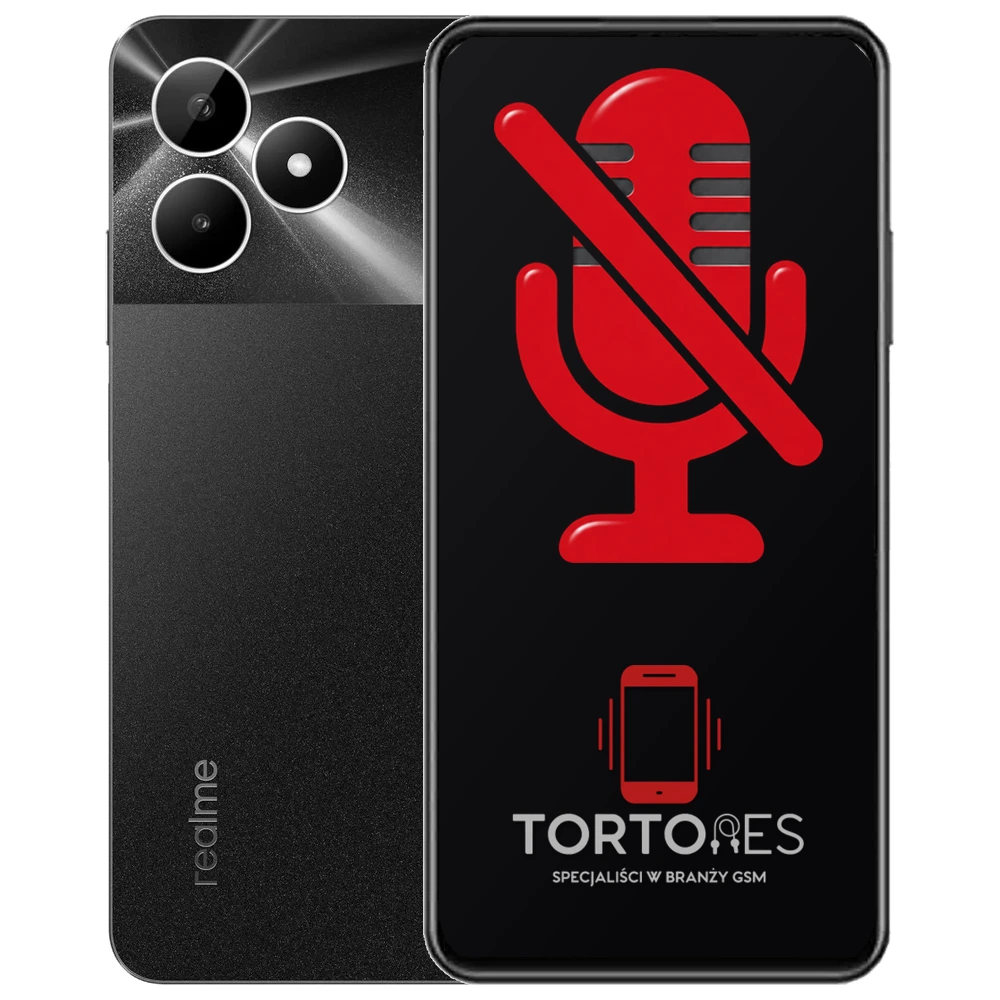 Realme Note 50 z symbolem mikrofonu - naprawa mikrofonu