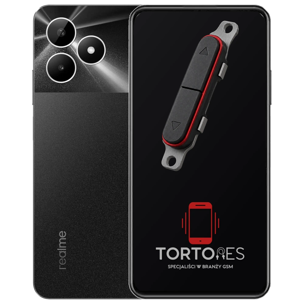 Realme Note 50 z symbolem przycisków - naprawa przycisków włączania i głośności