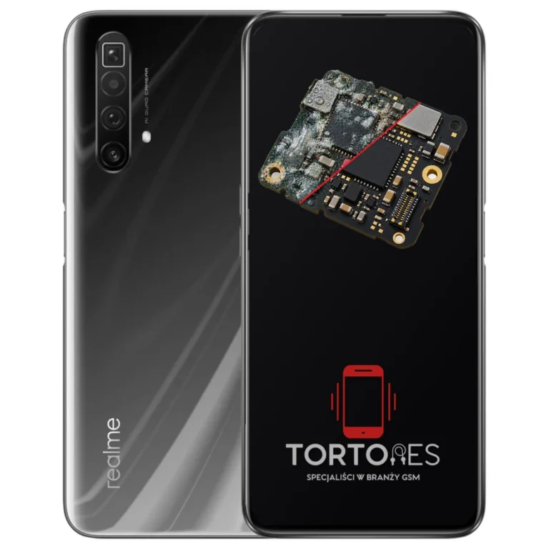 Realme X3 SuperZoom z ilustracją zalania - czyszczenie po zalaniu