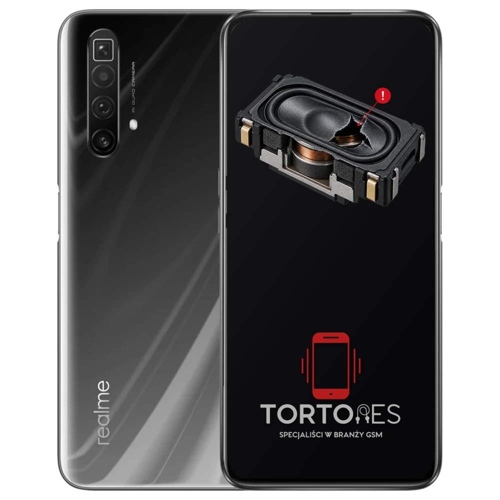 Realme X3 SuperZoom z symbolem głośnika multimedialnego - wymiana głośnika multimedialnego
