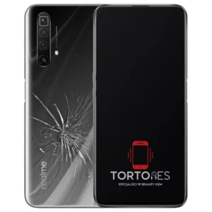 Realme X3 SuperZoom z ilustracją pękniętej tylnej klapki - wymiana zbitej klapki