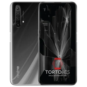 Realme X3 SuperZoom z ilustracją pękniętego wyświetlacza - wymiana zbitego wyświetlacza