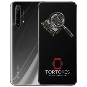 Realme X50 5G z symbolem diagnostyki - diagnoza telefonu