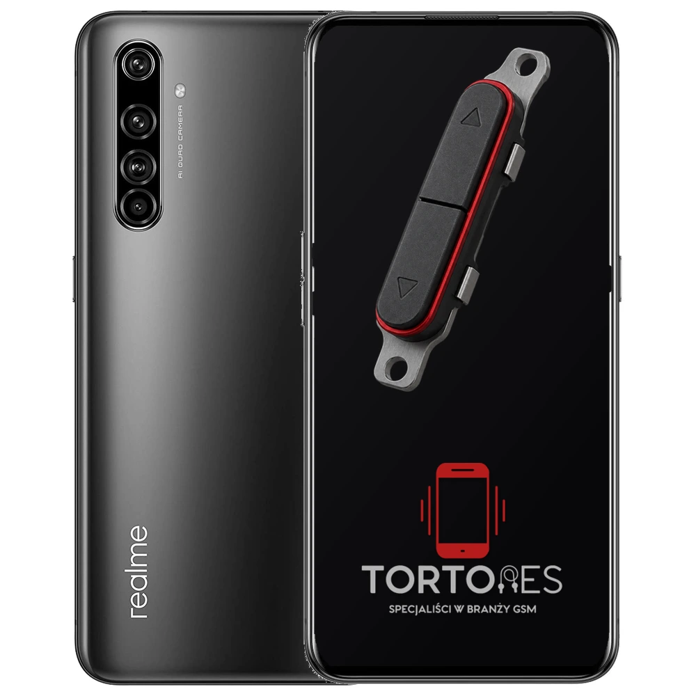 Realme X50 Pro 5G z symbolem przycisków - naprawa przycisków włączania i głośności