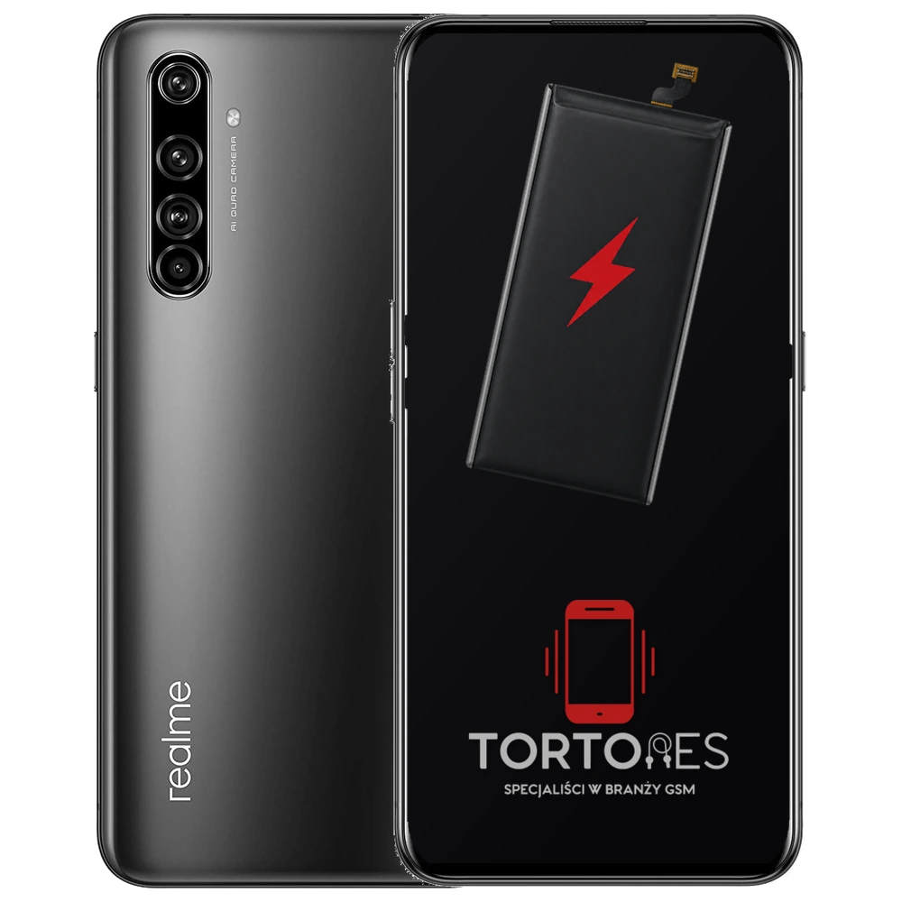 Realme X50 Pro 5G z ilustracją baterii - wymiana baterii