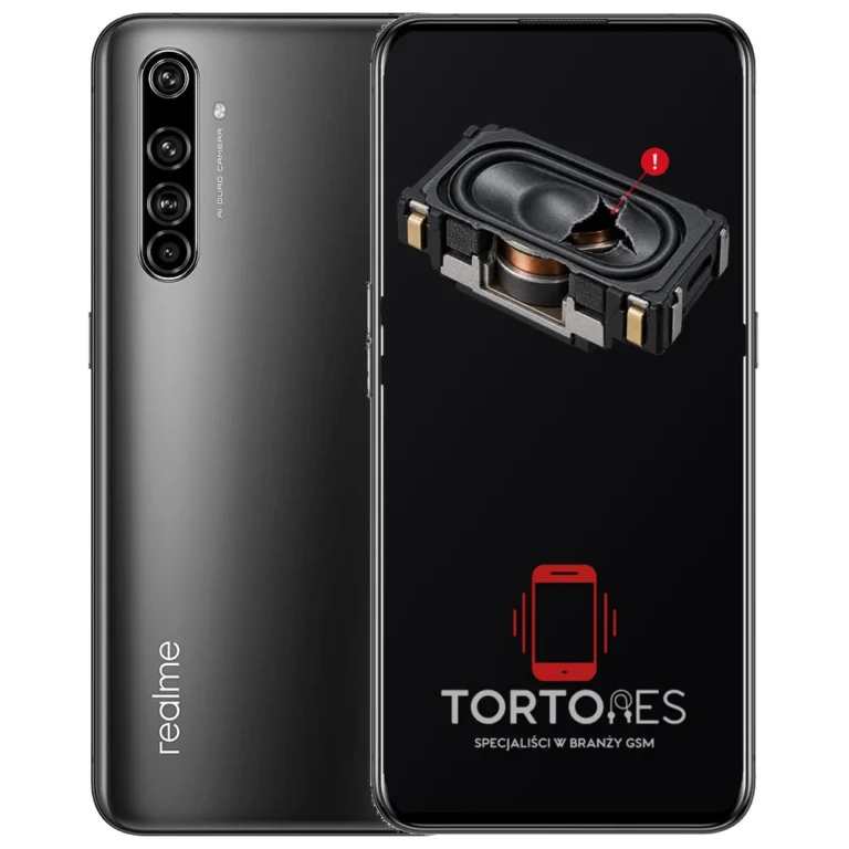 Realme X50 Pro 5G z symbolem głośnika multimedialnego - wymiana głośnika multimedialnego