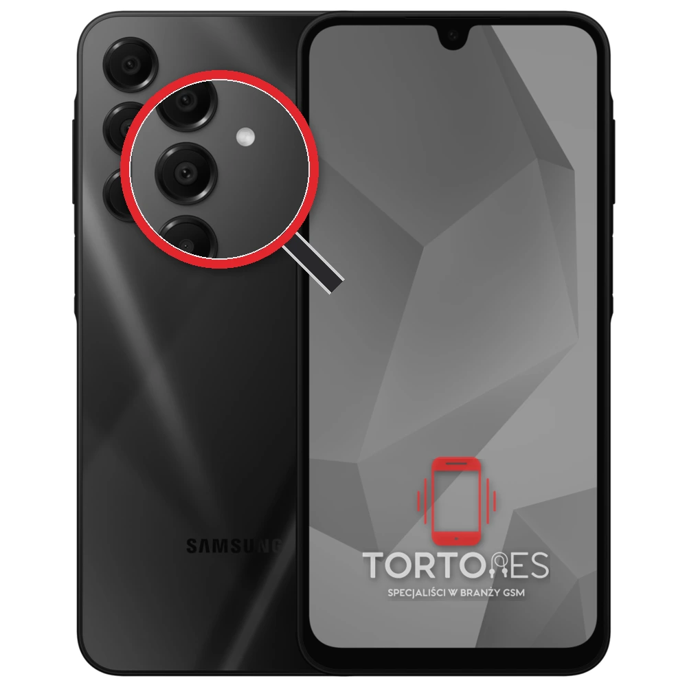 Samsung Galaxy A16 5G z lupą na tylnych aparatach - wymiana tylnej kamery