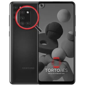 Samsung Galaxy A21s z lupą na tylnych aparatach - wymiana tylnej kamery