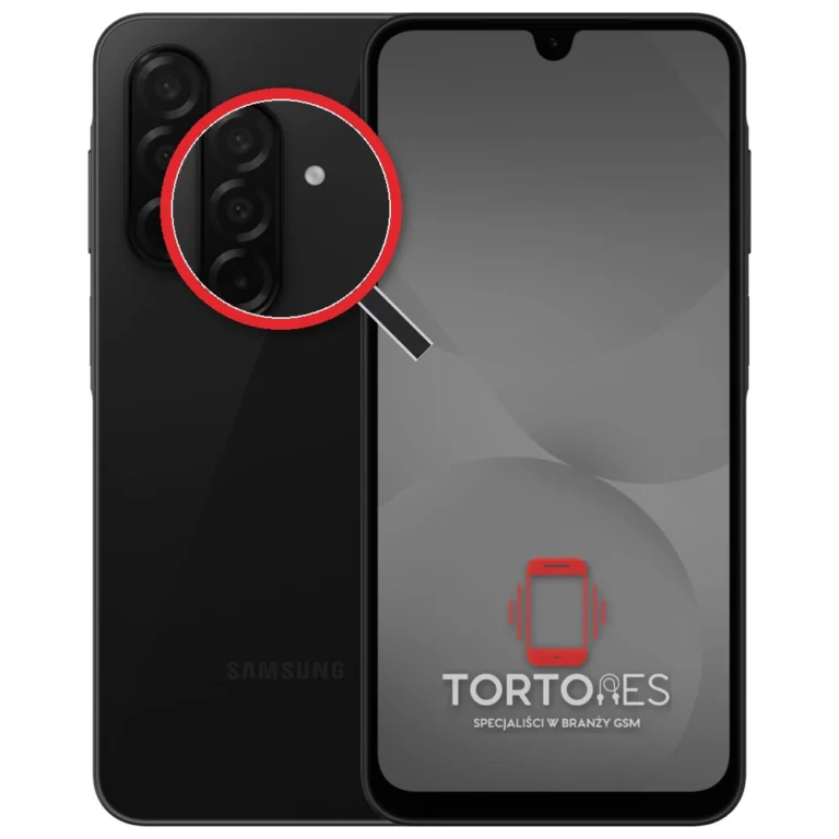Samsung Galaxy A26 5G z lupą na tylnych aparatach - wymiana tylnej kamery