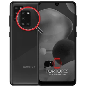 Samsung Galaxy A31 z lupą na tylnych aparatach - wymiana tylnej kamery