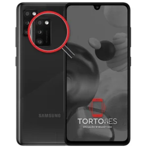 Samsung Galaxy A41 z lupą na tylnych aparatach - wymiana tylnej kamery