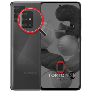 Samsung Galaxy A51 LTE z lupą na tylnych aparatach - wymiana tylnej kamery