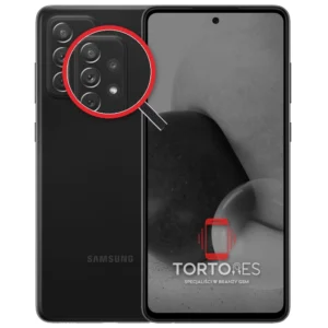 Samsung Galaxy A72 z lupą na tylnych aparatach - wymiana tylnej kamery
