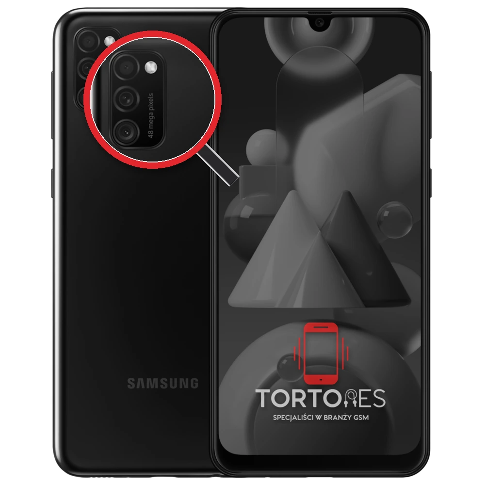 Samsung Galaxy M21 z lupą na tylnych aparatach - wymiana tylnej kamery