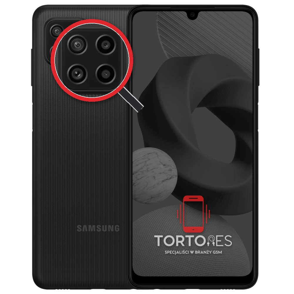 Samsung Galaxy M22 z lupą na tylnych aparatach - wymiana tylnej kamery
