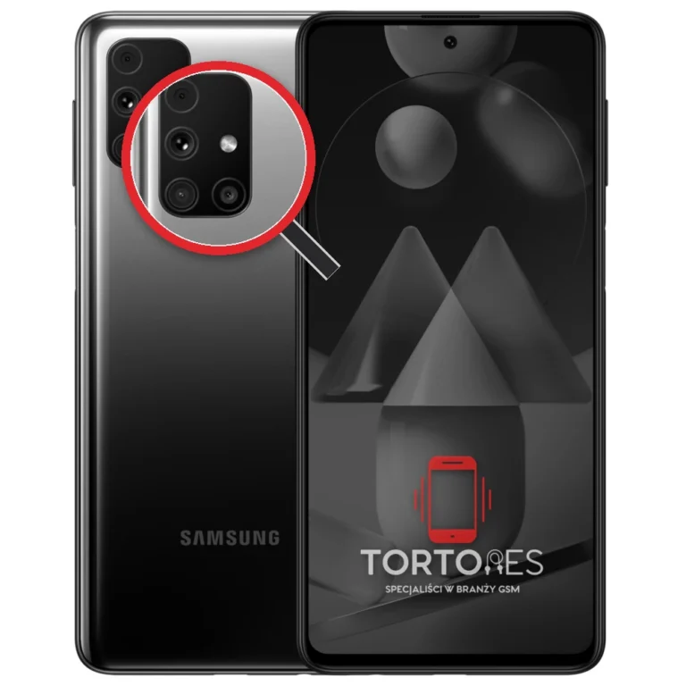 Samsung Galaxy M31s z lupą na tylnych aparatach - wymiana tylnej kamery