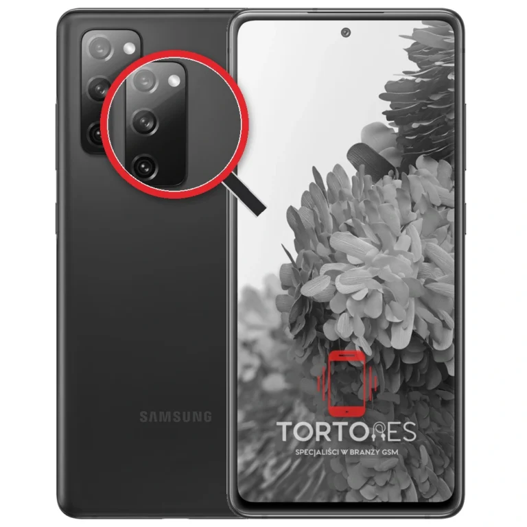 Samsung Galaxy S20 FE 5G z lupą na tylnych aparatach - wymiana tylnej kamery