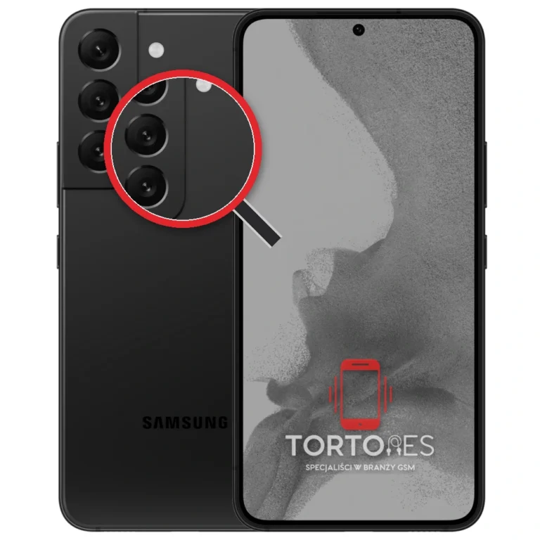 Samsung Galaxy S22 z lupą na tylnych aparatach - wymiana tylnej kamery