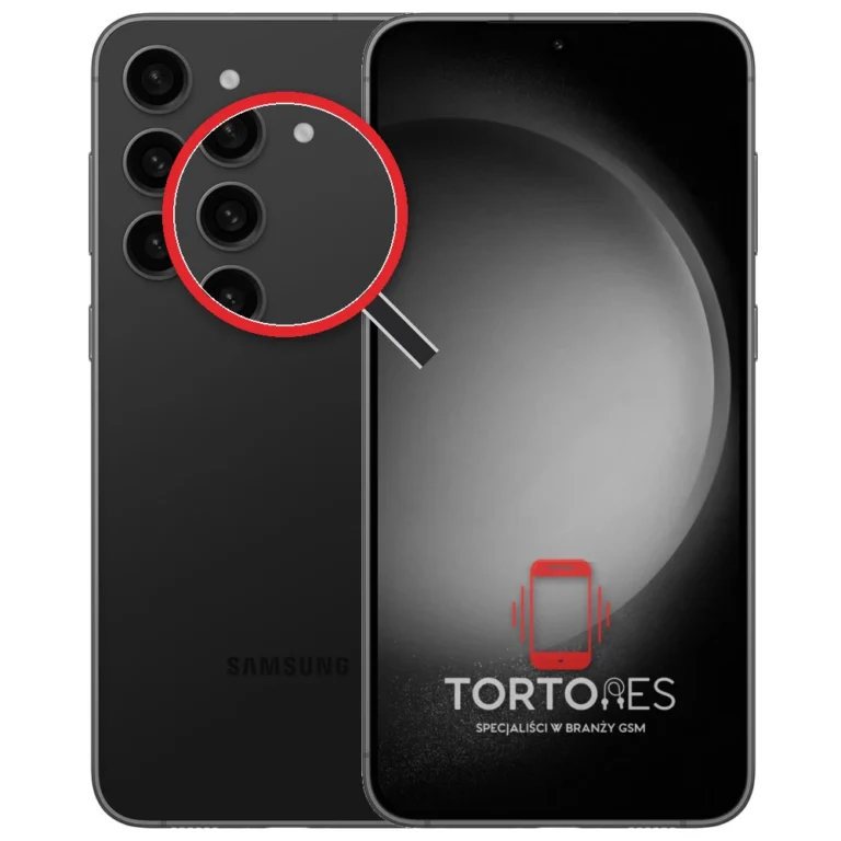 Samsung Galaxy S23+ z lupą na tylnych aparatach - wymiana tylnej kamery