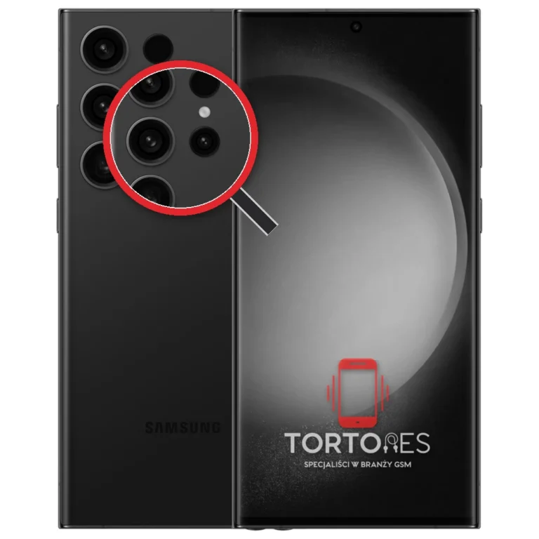 Samsung Galaxy S23 Ultra z lupą na tylnych aparatach - wymiana tylnej kamery