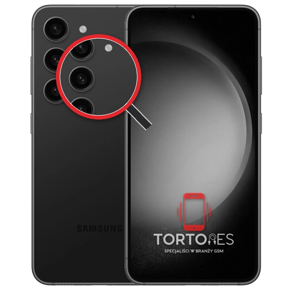 Samsung Galaxy S23 z lupą na tylnych aparatach - wymiana tylnej kamery